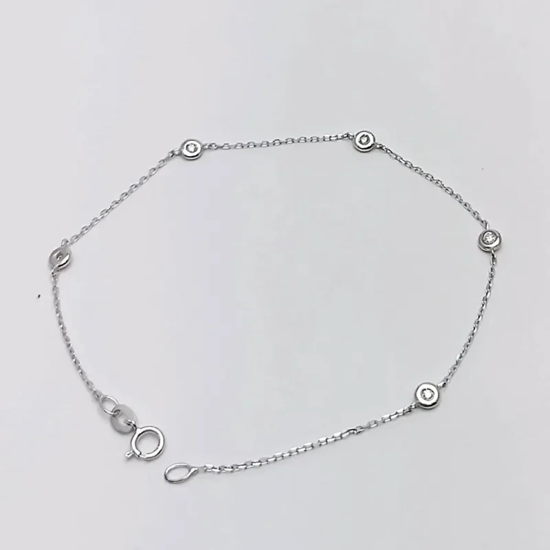 bracciale 5 diamanti modello tiffany