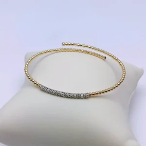 bracciale elastico con diamanti