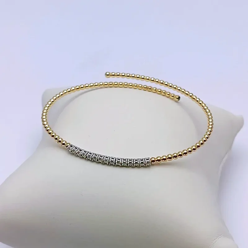 bracciale elastico con diamanti